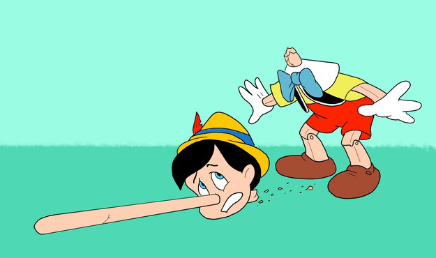 La testa di Pinocchio si staccherebbe alla tredicesima bugia