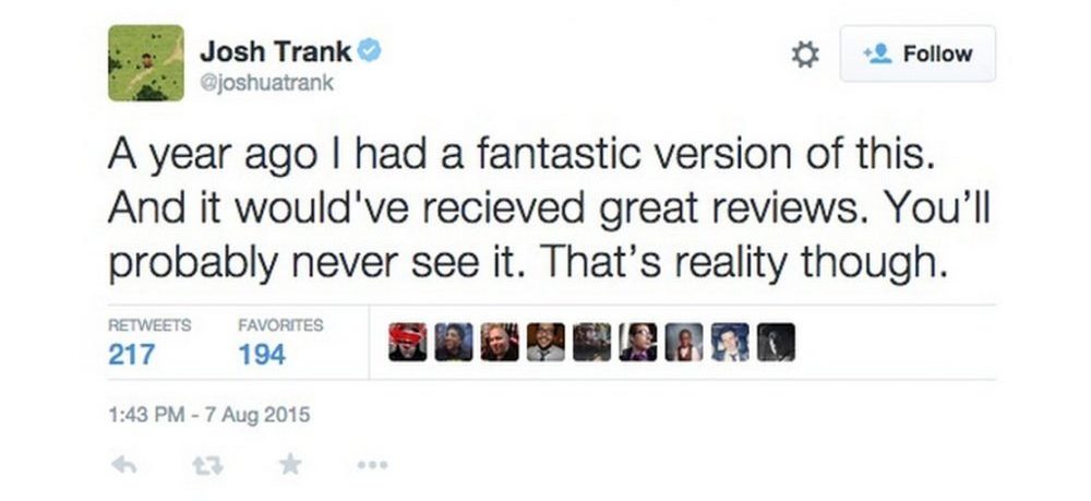 josh trank tweet