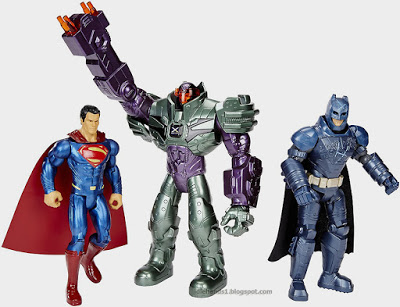 Mattel+Batman+v+Superman+Dawn+of+Justice+Batman+Superman+Lex+Luthor+Figure+3-Pack