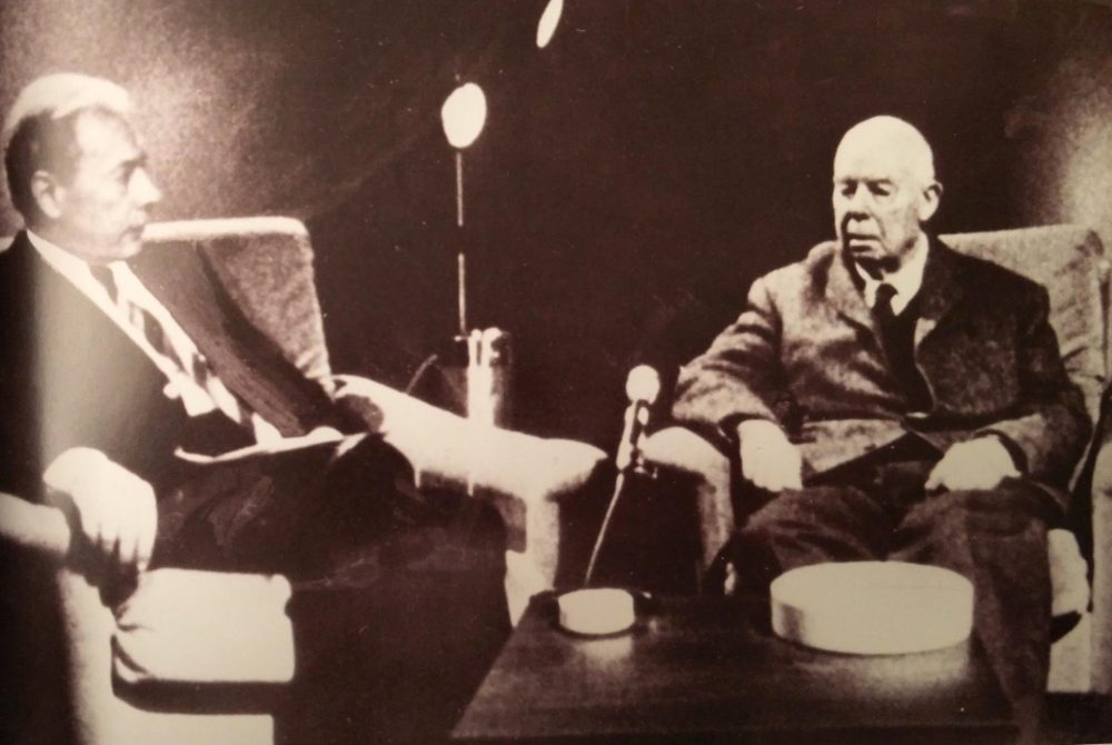 In RAI durante un'intervista a Jean Renoir