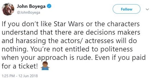 John Boyega tweet