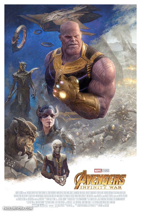 Avengers: Infinity War - Illustrazione di Paolo Rivera