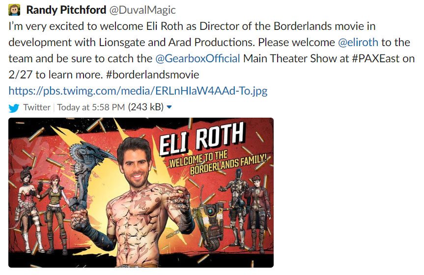 gearbox borderlands movie