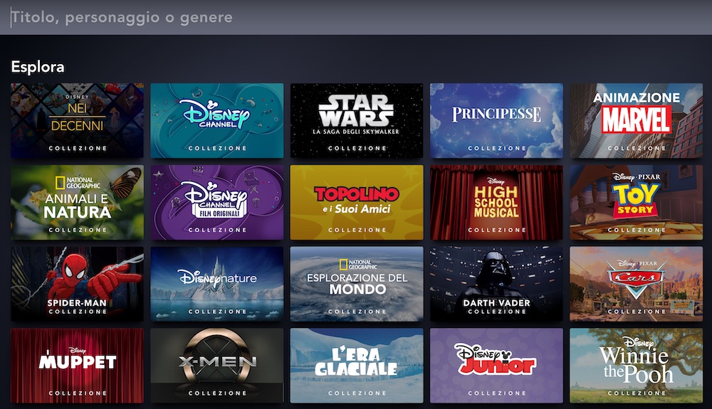 disney plus collezioni