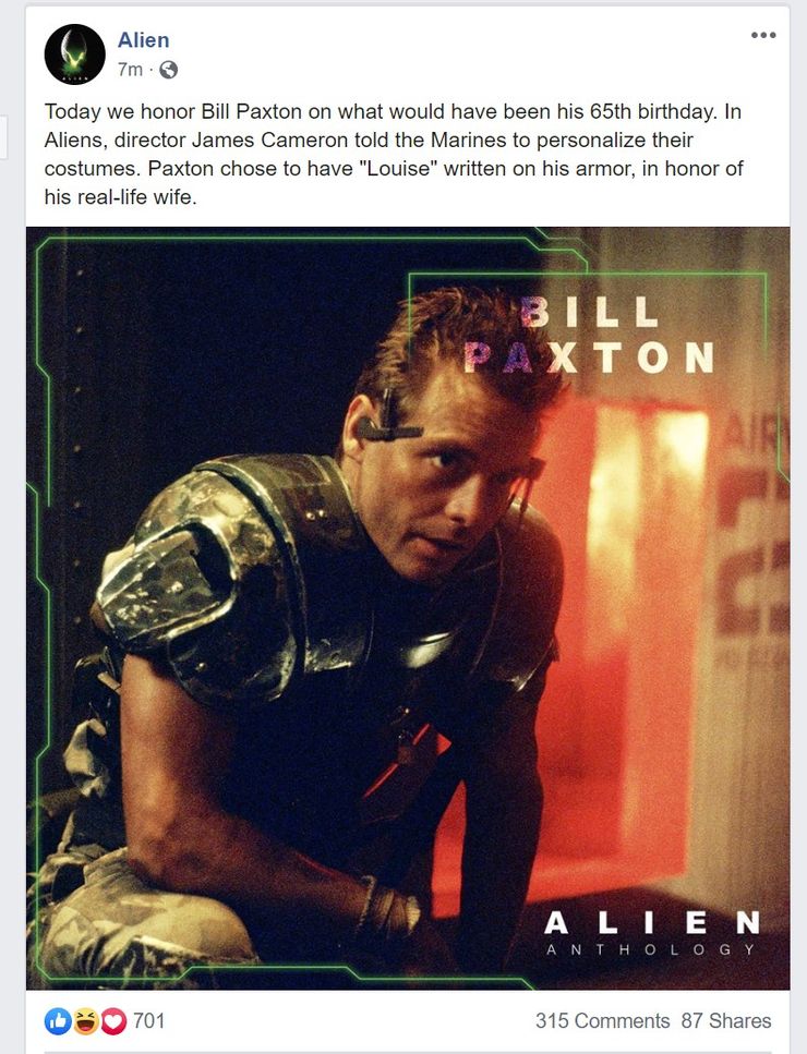 Alien Bill Paxton