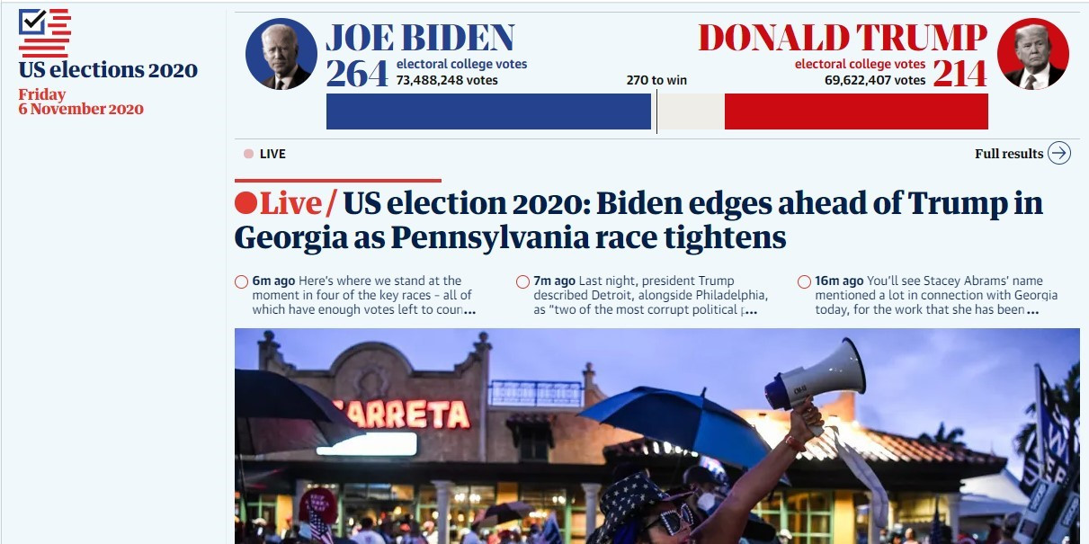 Trump o Biden Guardian