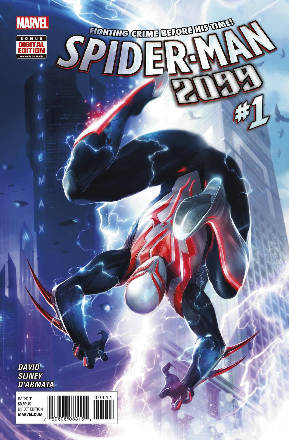 Spider-Man 2099 #1, copertina di Francesco Mattina