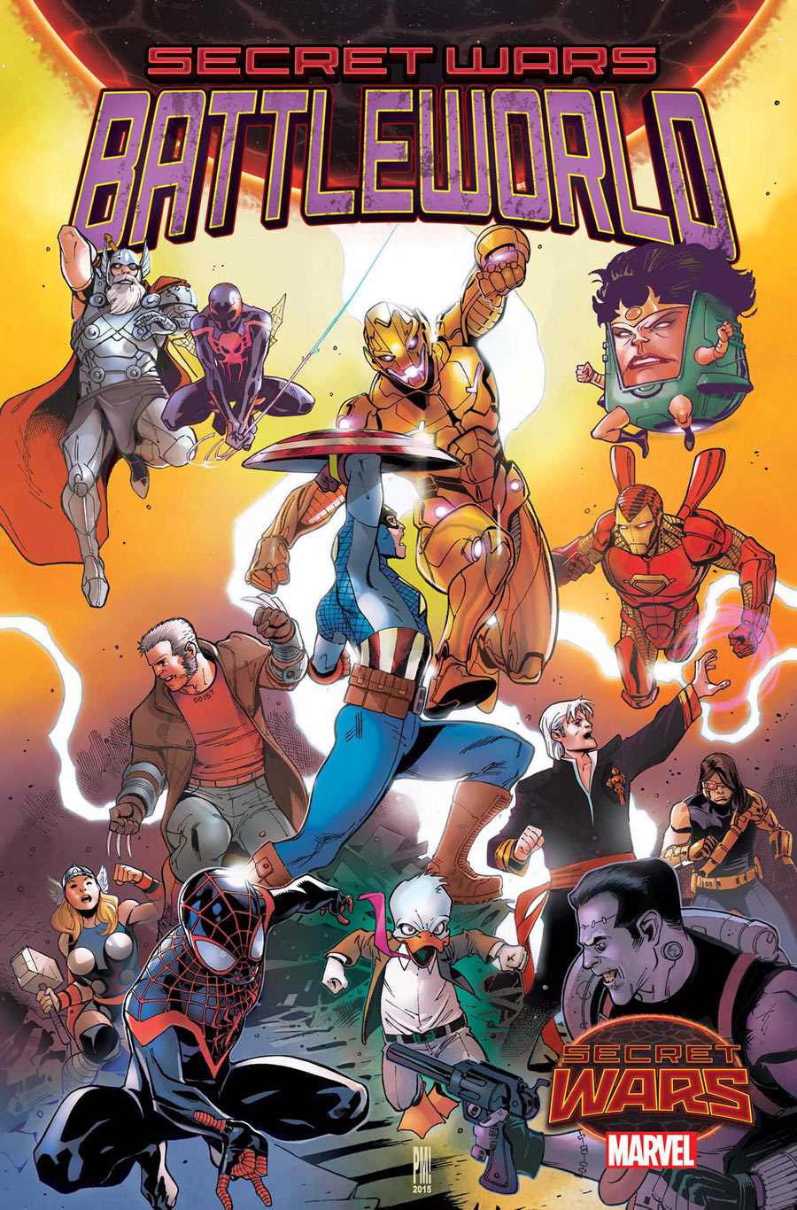 Secret Wars: Battleworld #1, copertina di Paco Medina