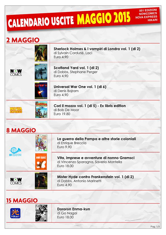 001 Edizioni per maggio 2015 - parte 1