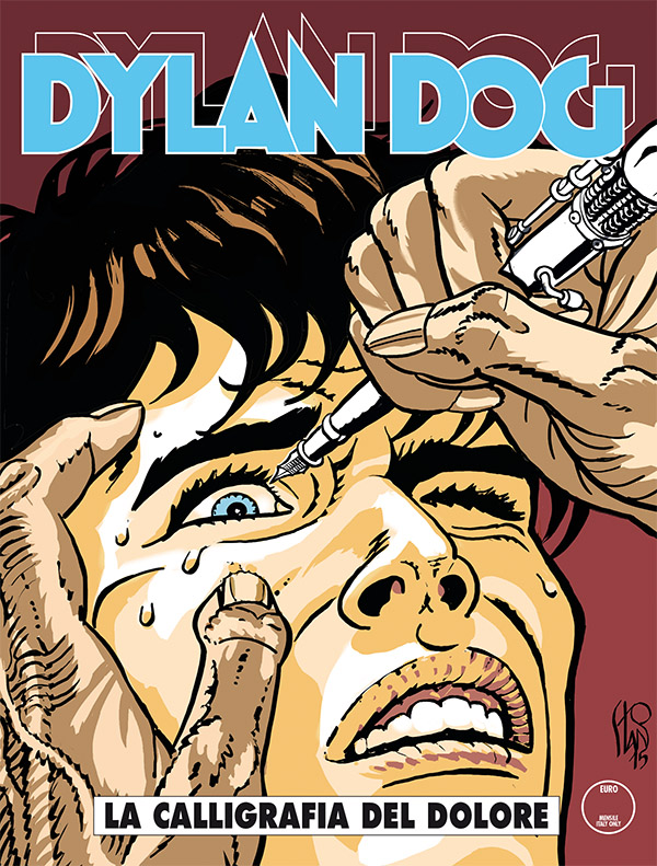 Dylan Dog 352: La calligrafia del dolore, copertina di Angelo Stano