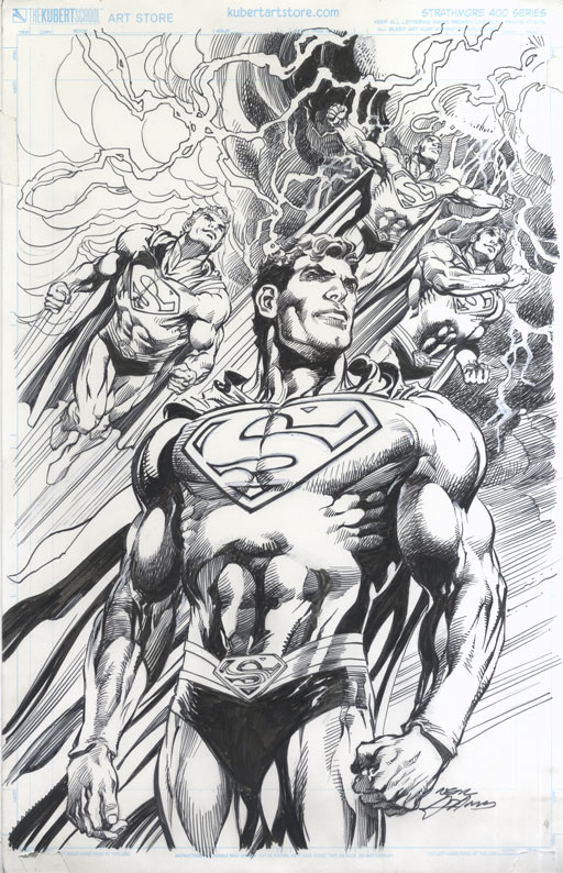 Superman: The Coming of the Supermen #1, cover matite