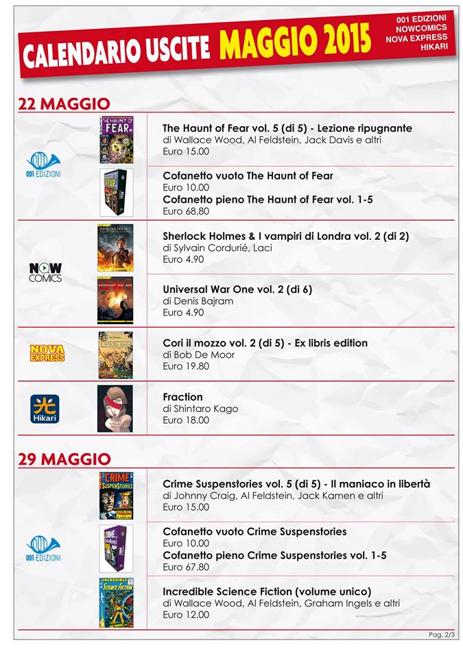 001 Edizioni per maggio 2015 - parte 2