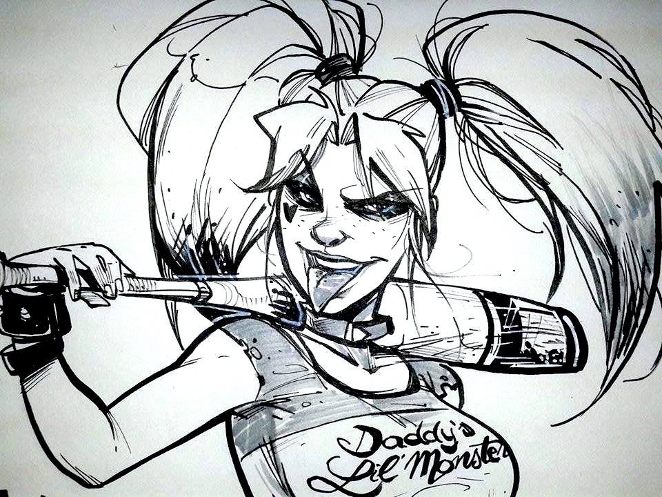 Harley Quinn, sketch di Francesca Follini