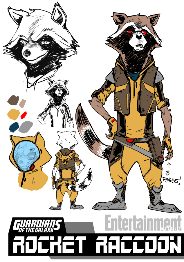 Rocket Raccoon, design