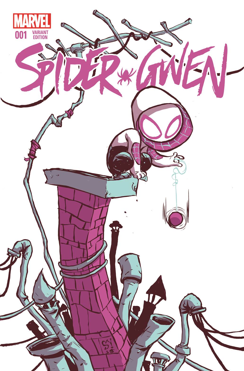 Spider-Gwen #1, variant cover di Skottie Young