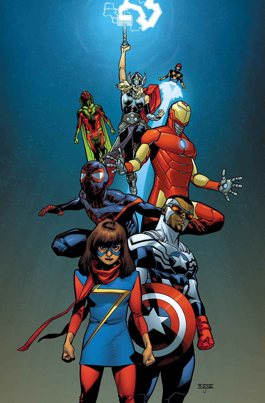 All-New, All-Different Avengers #1, variant cover di Mahmud Asrar