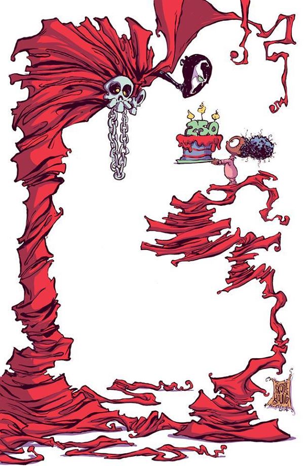 Spawn #250, variant cover di Skottie Young