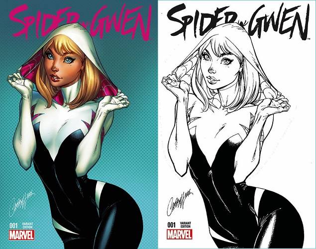 Spider-Gwen #1, variant cover di J. Scott Campbell