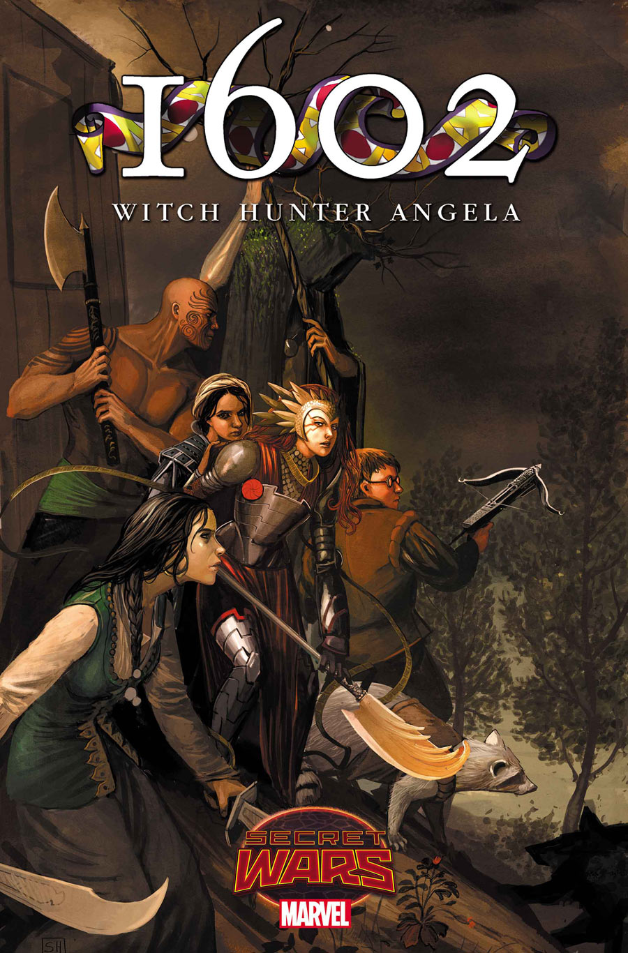 1602 Witch Hunter Angela #2, copertina di Stephanie Hans