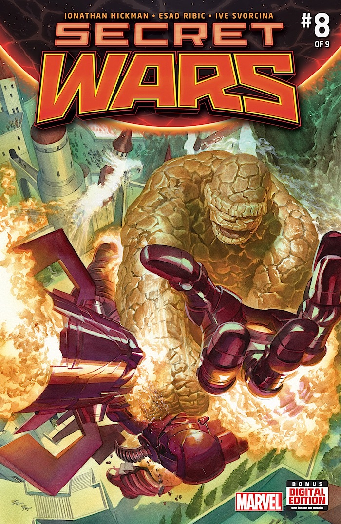 1. Secret Wars #8, di Jonathan Hickman ed Esad Ribic - Marvel