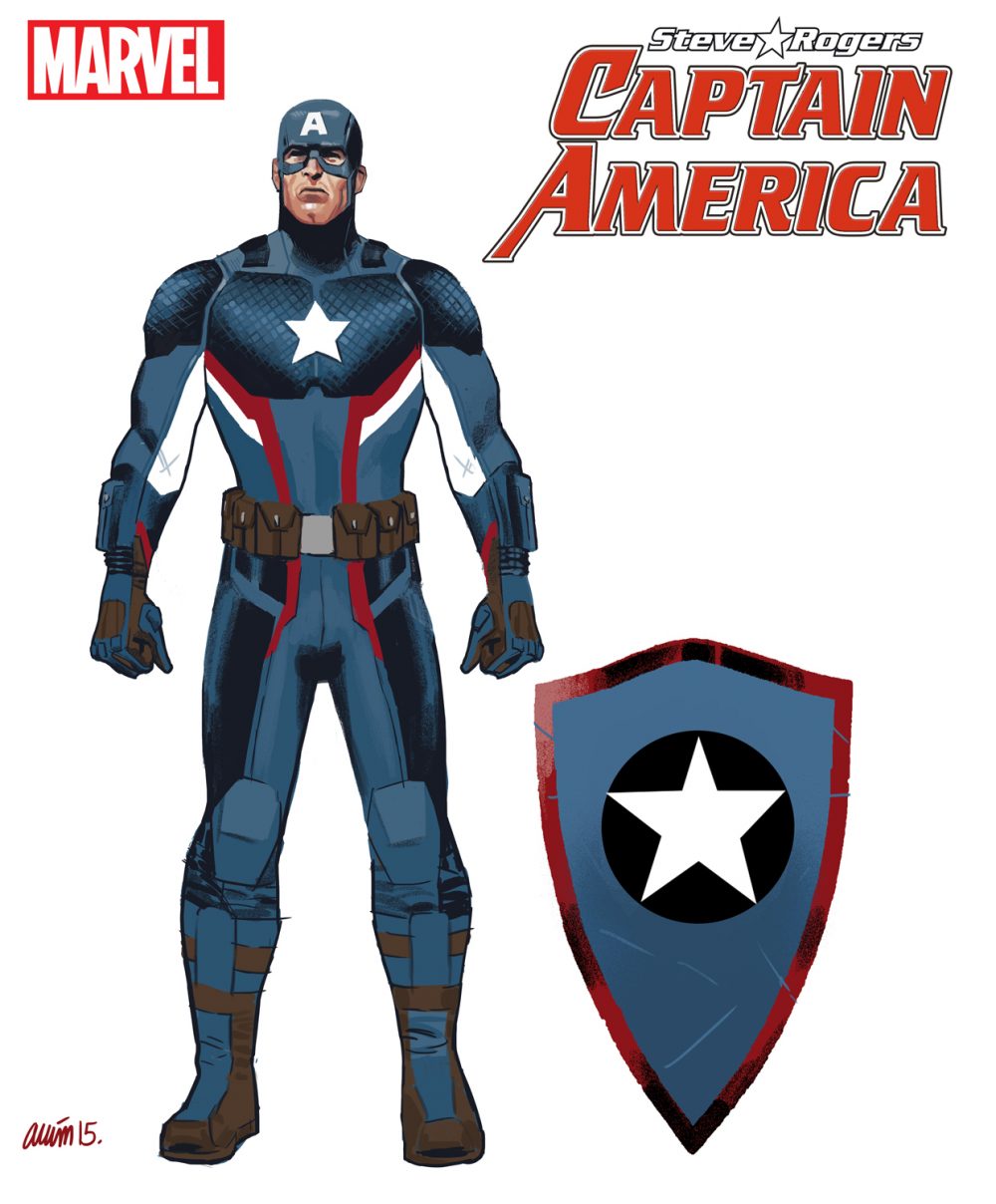 Captain America Steve Rogers, studi di Daniel Acuña 01