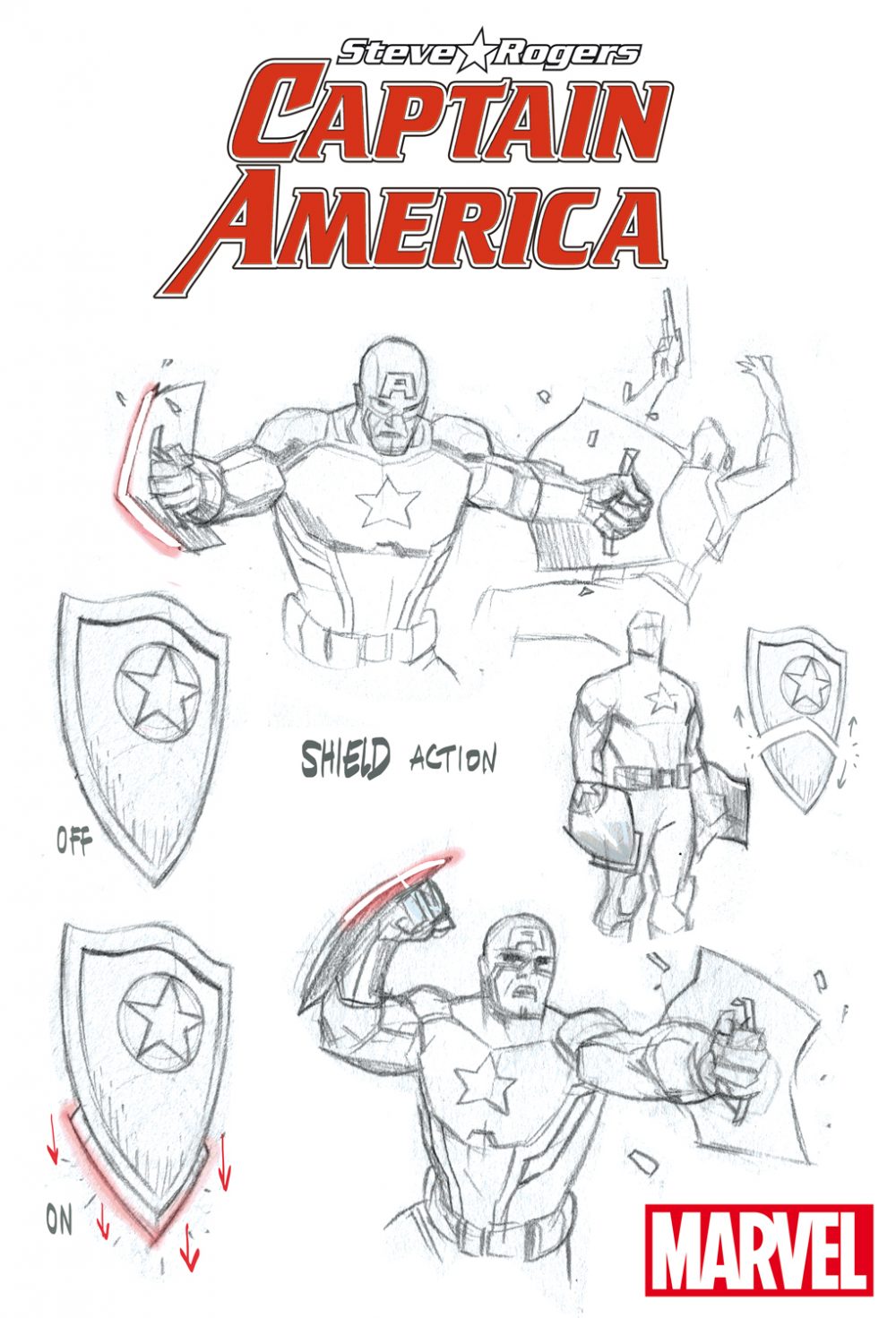 Captain America Steve Rogers, studi di Daniel Acuña 02