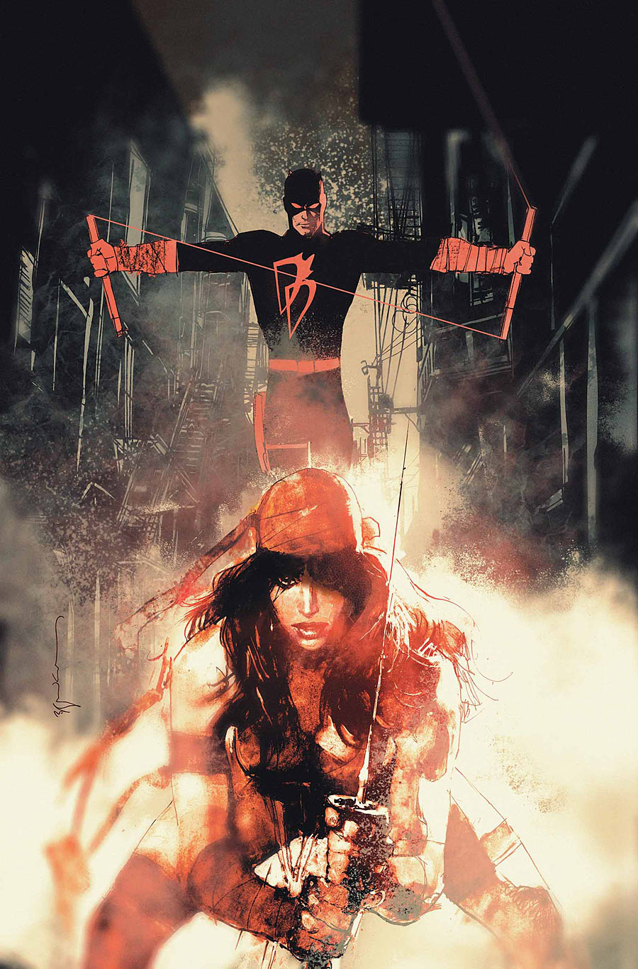 Daredevil #6, copertina di Bill Sienkiewicz