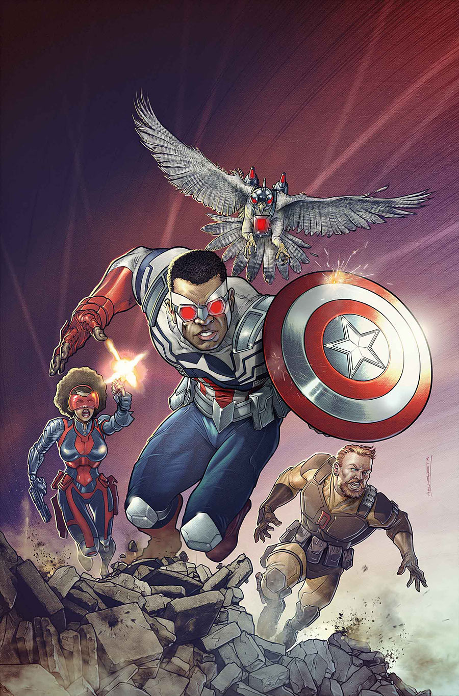 Captain America: Sam Wilson #9, copertina di Angel Unzueta