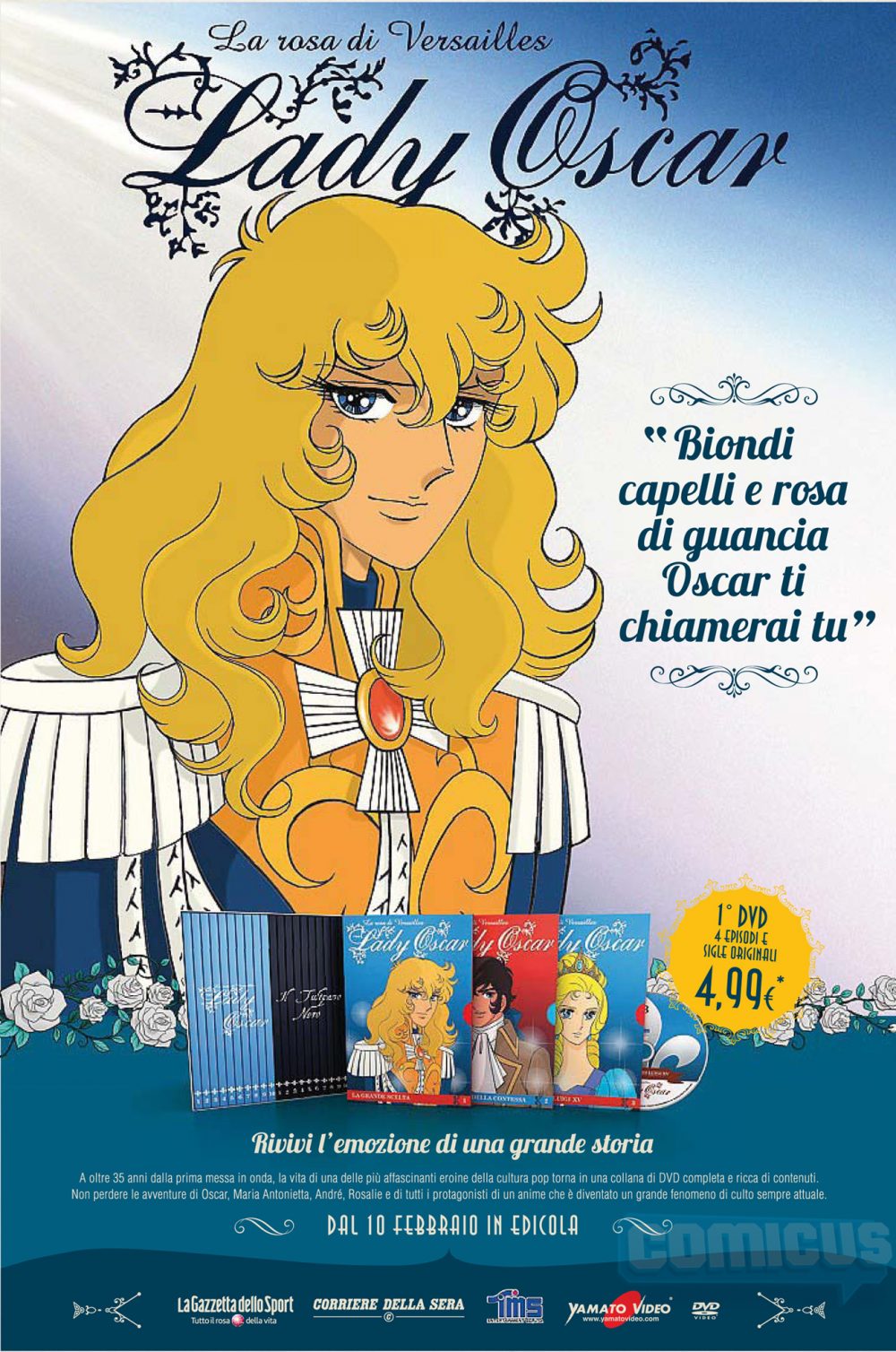 Lady Oscar in DVD con La Gazzetta e il Corriere