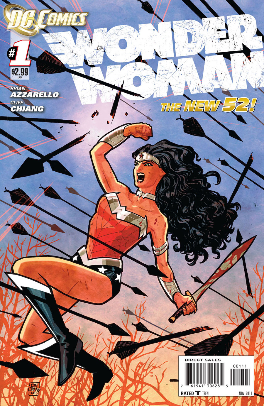 Wonder Woman #1, copertina di Cliff Chiang