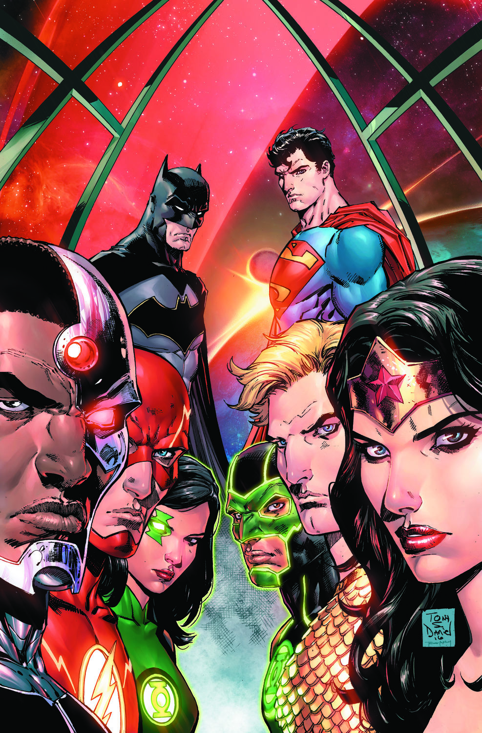 Justice League: Rebirth #1, copertina di Tony Daniel