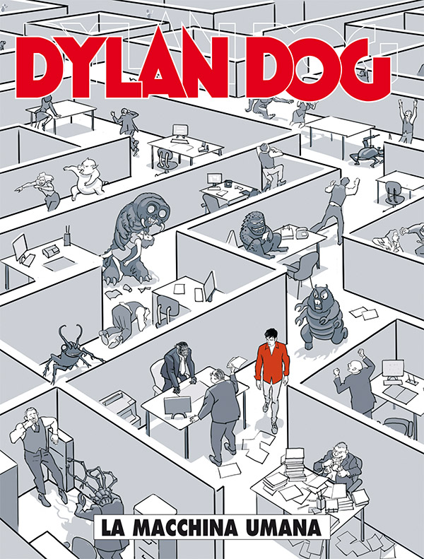 Dylan Dog 356: La macchina umana, copertina di Angelo Stano