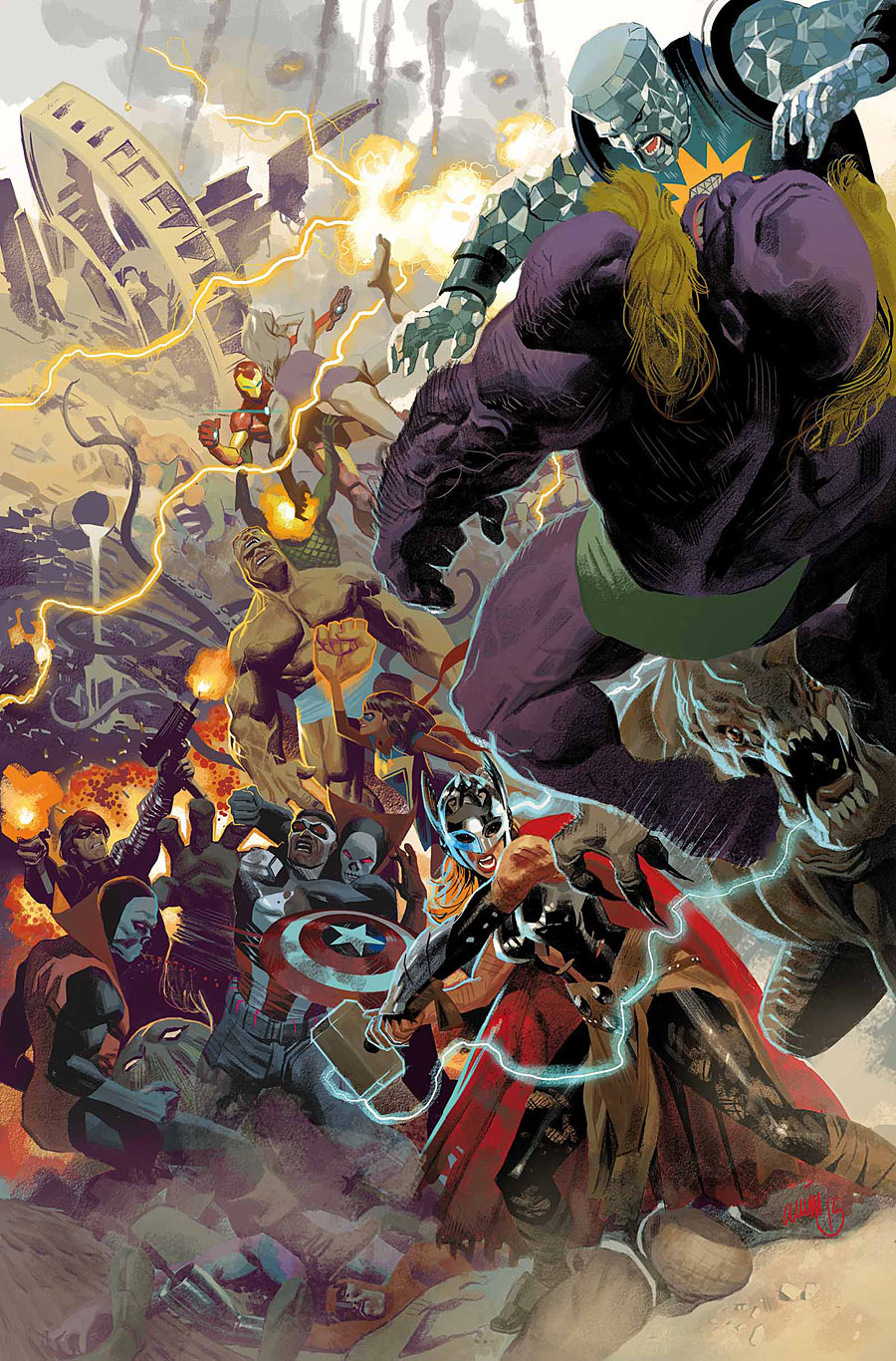 Avengers Standoff: Assault on Pleasent Hill Omega #1, copertina di Daniel Acuna