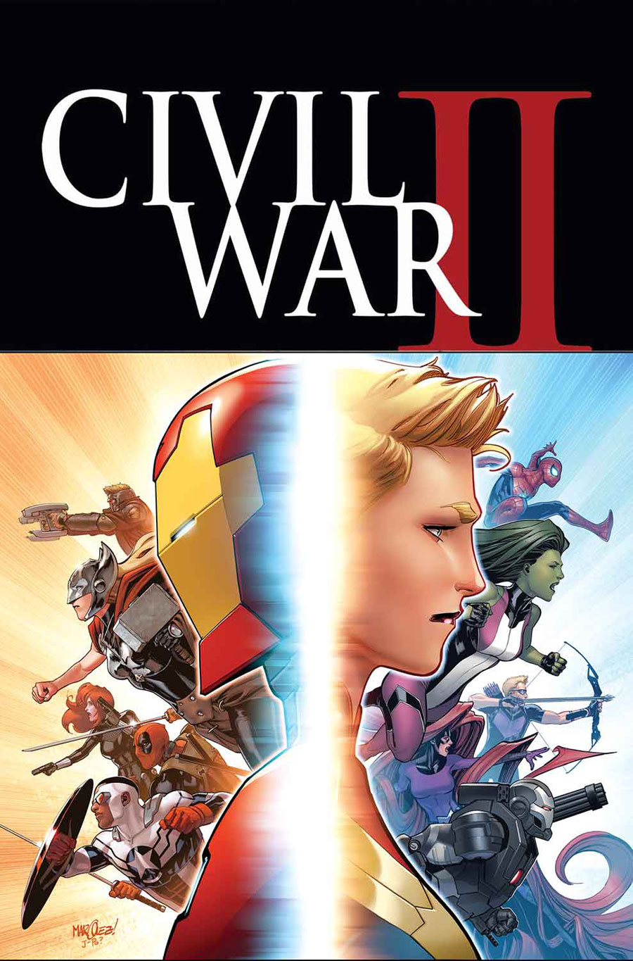 Civil War II #1, variant cover di David Marquez