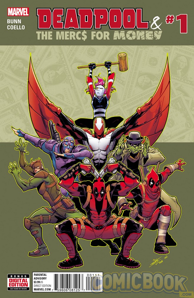 Deadpool & the Mercs for Money #1, copertina di Iban Coello