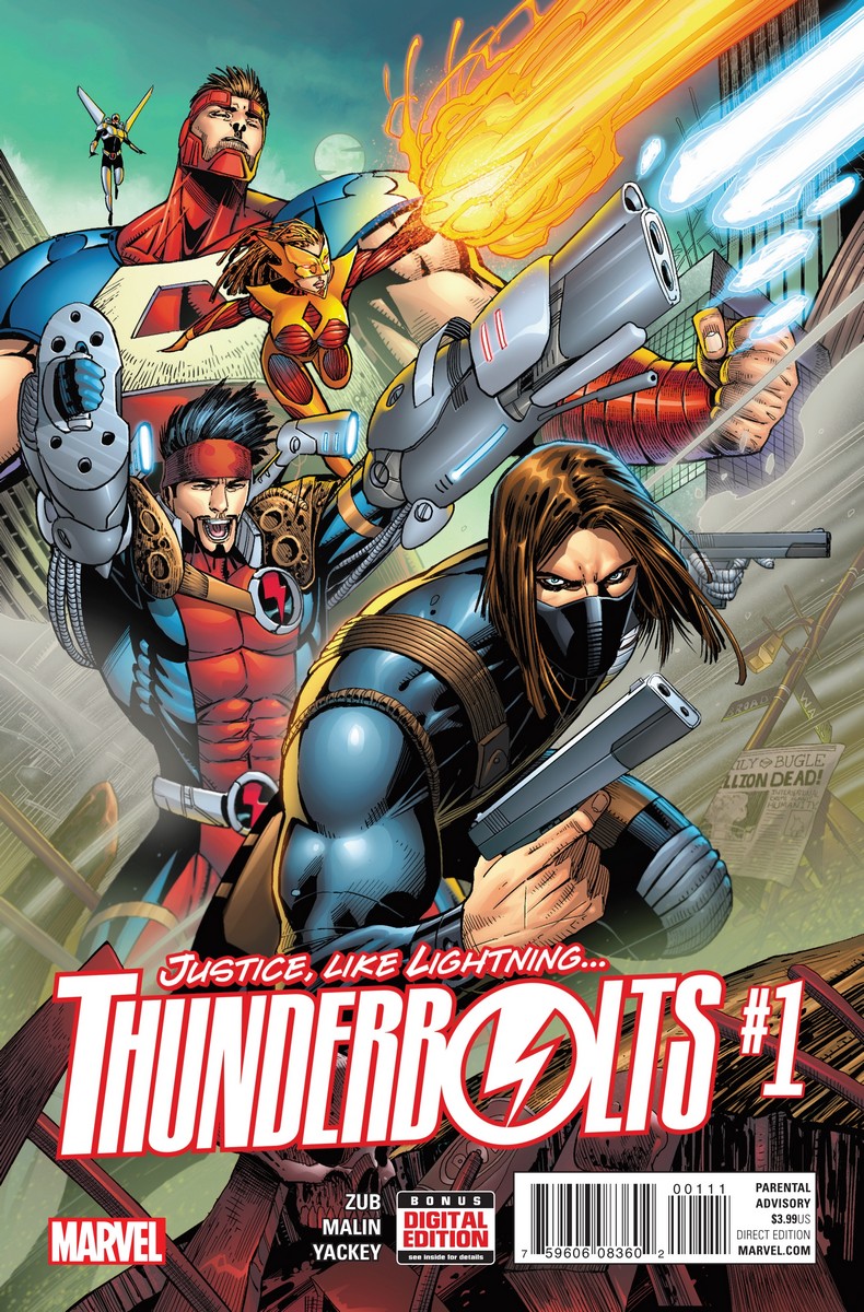 Thunderbolts #1, copertina di Jon Malin