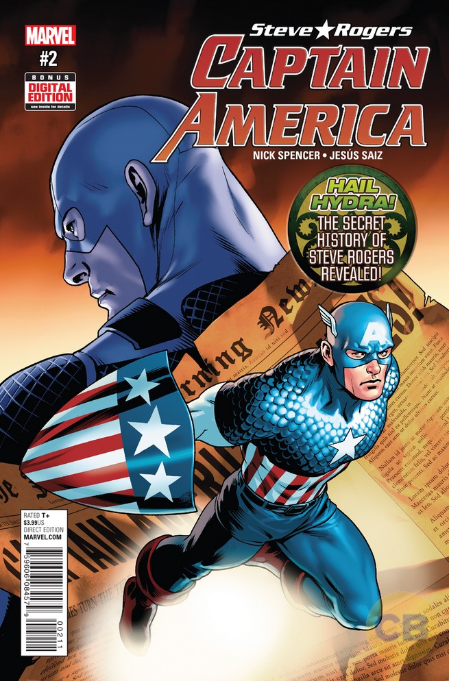 Captain America Steve Rogers #2, copertina di Jesus Saiz