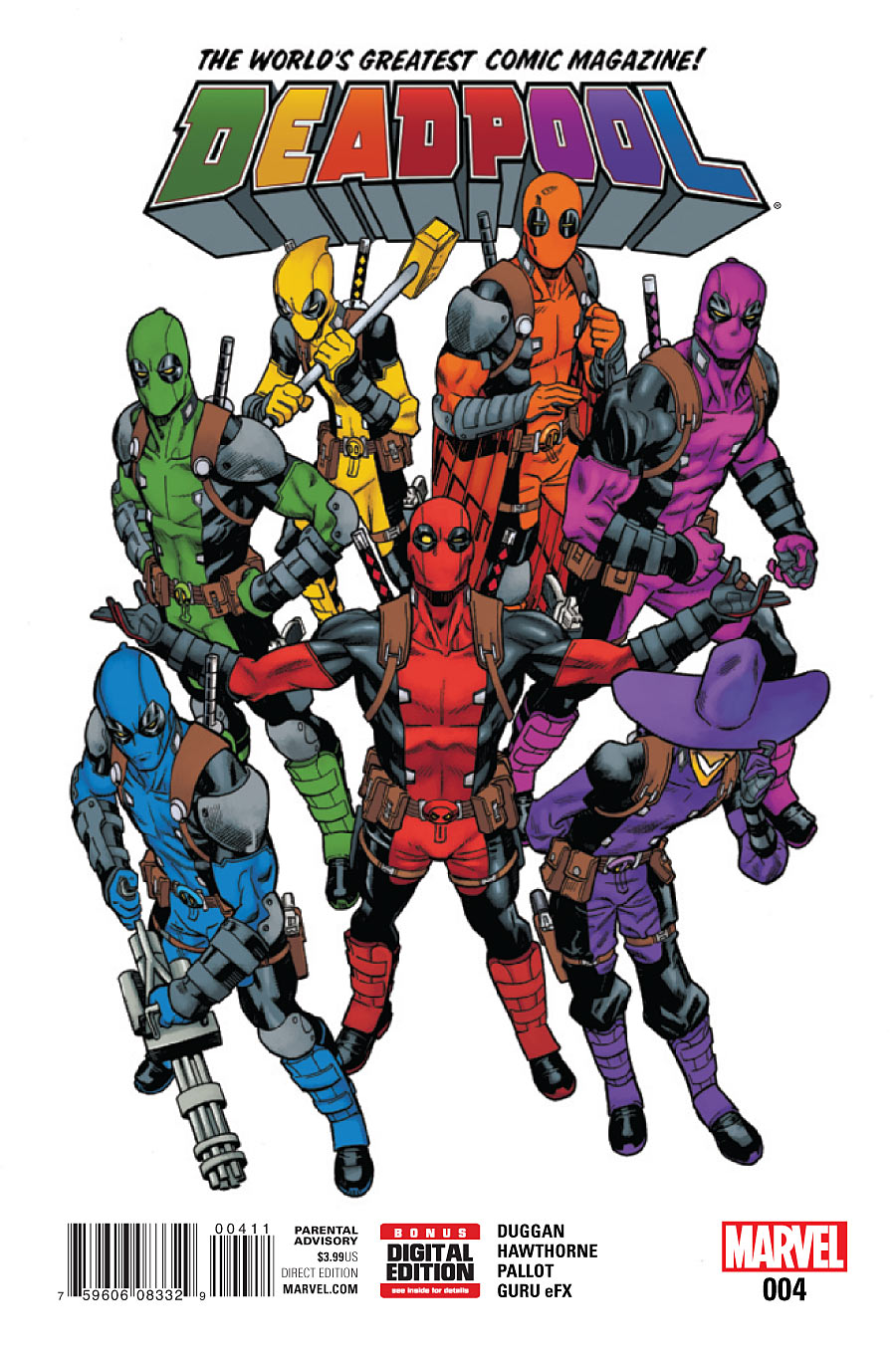 deadpool #4, copertina di Mike Hawthorne