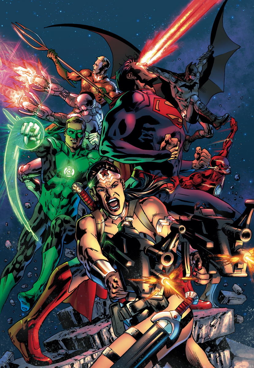 Justice League of America #10, copertina di Bryan Hitch