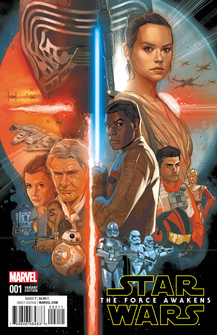 Star Wars - The Force Awakens #1, variant cover di Phil Noto