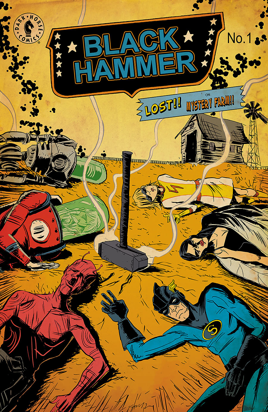 Black Hammer #1, variant cover di Jeff Lemire