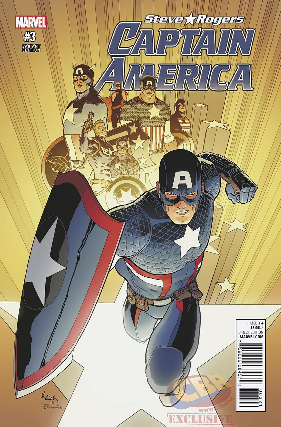 Captain America Steve Rogers #3, variant cover di Aaron Kuder