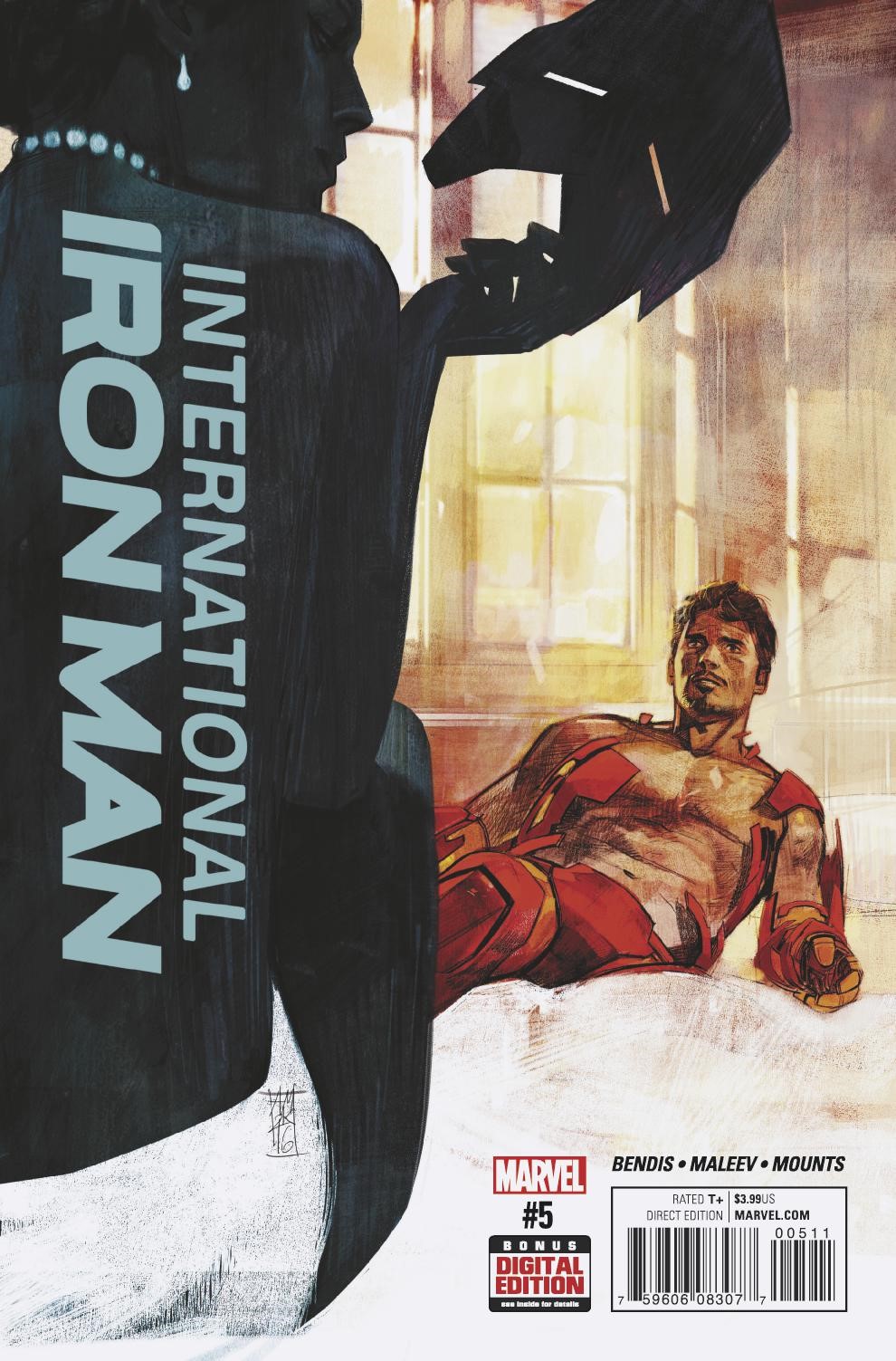 International Iron Man #5, copertina di Alex Maleev