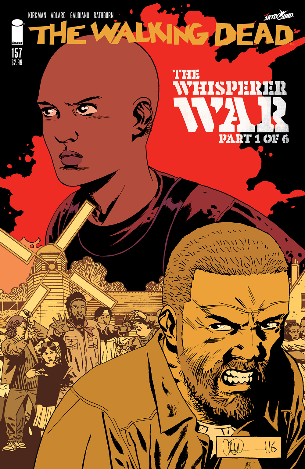 The Walking Dead #157, copertina di Charlie Adlard