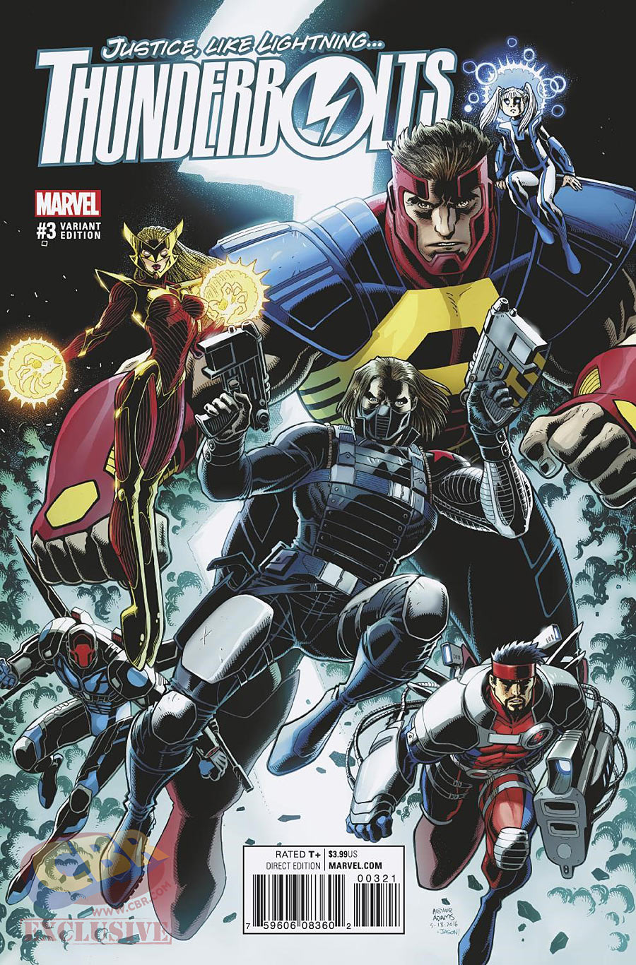 Thunferbolts #3, copertina di Arthur Adams