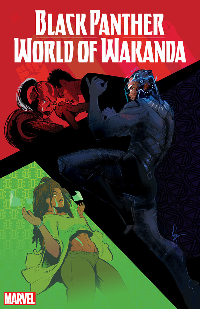 Black Panther: World of Wakanda #1, copertina di Afua Richardson