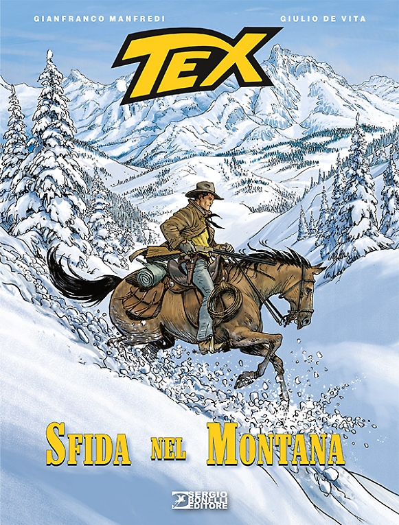 Tex Romanzi a Fumetti n. 4: Sfida nel Montana, copertina di Giulio De Vita