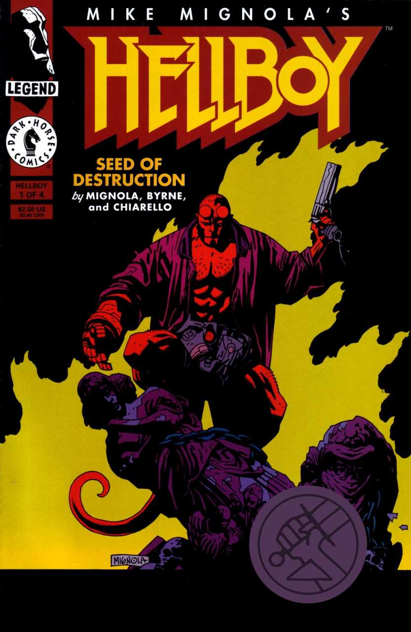 Hellboy: Seed of Destruction #1, copertina di Mike Mignola