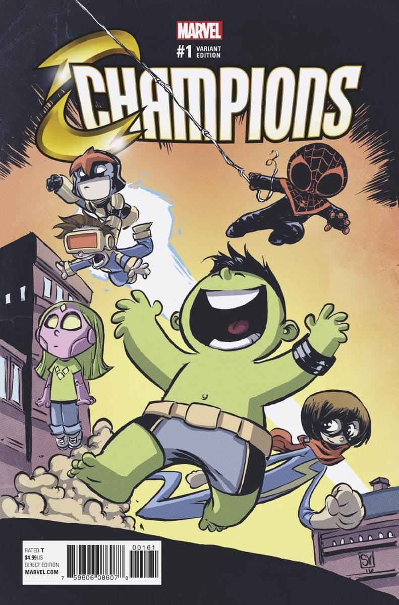 Champions #1, variant cover di Skottie Young