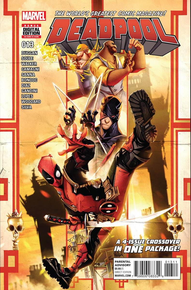 Deadpool #13, copertina di Francisco Herrera